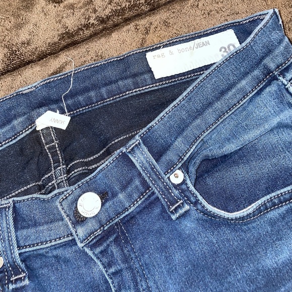 Rag & Bone Saxby Medium Wash High Rise Skinny Jeans Size 30 - Picture 5 of 6